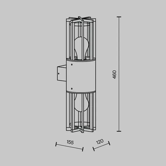 Maytoni Outdoor O453WL-02GF Настенный светильник Barrel, изображение 8