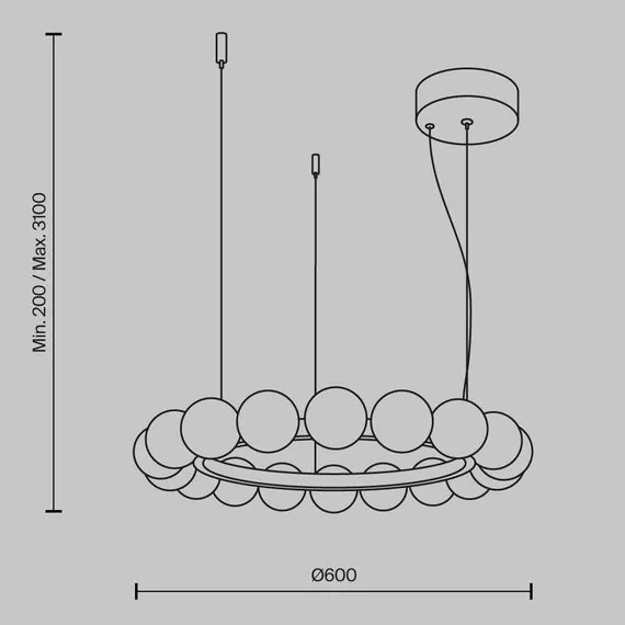 Maytoni Decorative MOD331PL-L32BS3K Люстра подвесная светодиодная Ambre, изображение 8