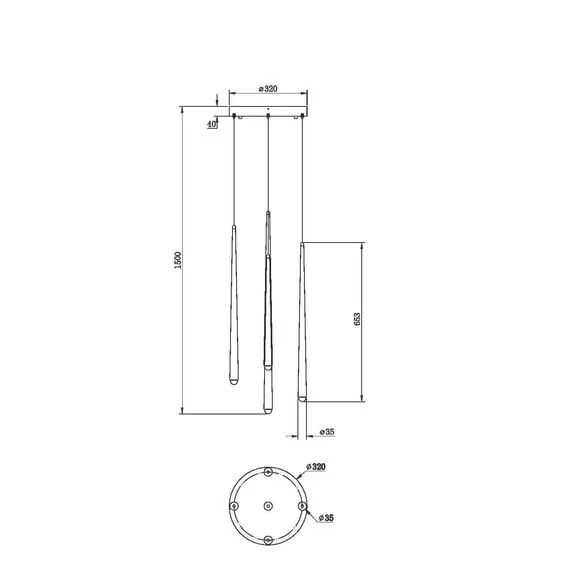 Maytoni Decorative MOD132PL-L30BSK Светильник подвесной светодиодный Cascade, изображение 3