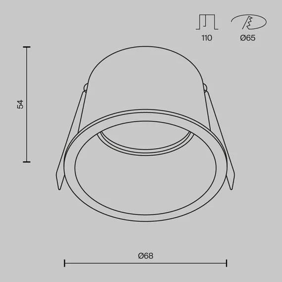 Maytoni Technical DL049-01WG Встраиваемый светильник Reif, изображение 8