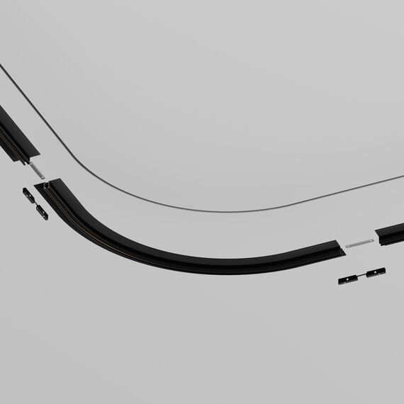 Maytoni Technical TRA184-R600-12B Коннектор радиусный R600 встраиваемый под ГКЛ 9,5мм Levity, изображение 4