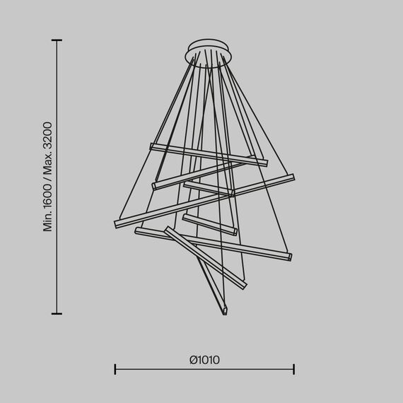 Maytoni Decorative MOD016PL-L96BK Люстра Line, изображение 6
