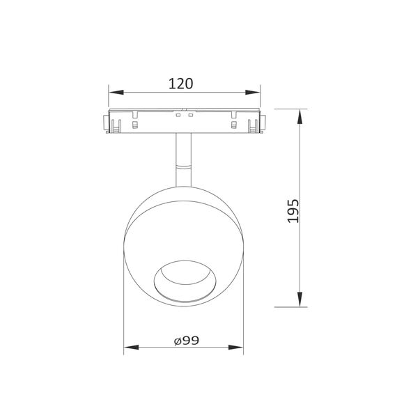 Maytoni Technical TR028-2-15W4K-W Трековый светильник для магнитного шинопровода S35 Ball, изображение 3