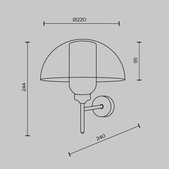 Maytoni MOD177WL-01B Настенный светильник (бра), изображение 6