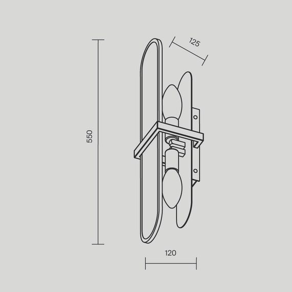 Maytoni MOD099WL-02G Настенный светильник (бра), изображение 4
