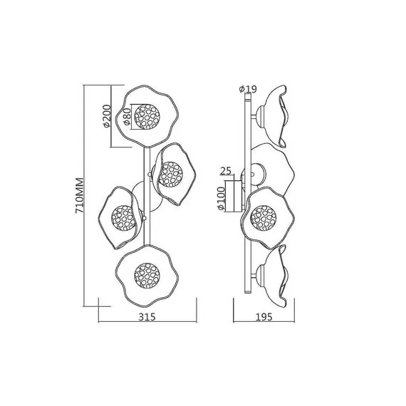 Maytoni MOD207WL-04BS Настенный светильник (бра), изображение 4