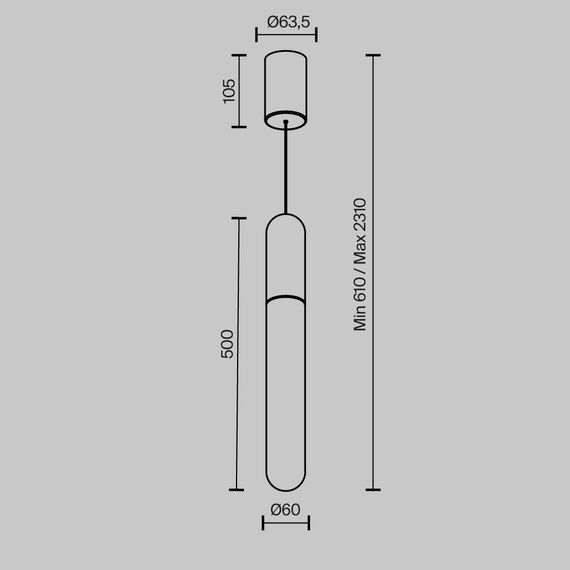Maytoni Technical P101PL-L500-12W3K-BS Светильник подвесной светодиодный Mist, изображение 8