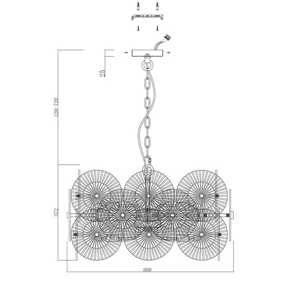 Maytoni Decorative MOD007PL-10G Подвесной светильник Aster, изображение 6
