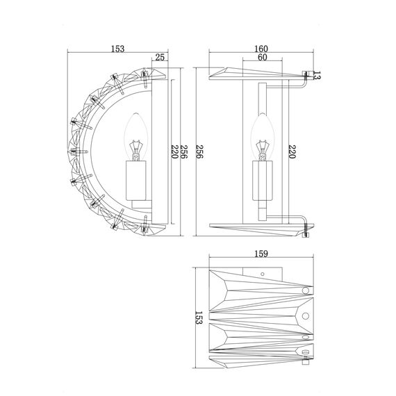 Maytoni MOD043WL-01CH Настенный светильник (бра), изображение 4