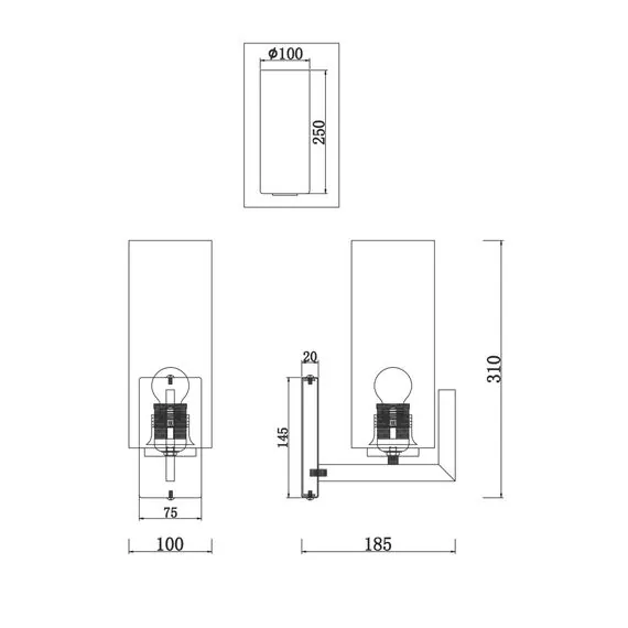 Maytoni MOD089WL-01BS Настенный светильник (бра), изображение 4