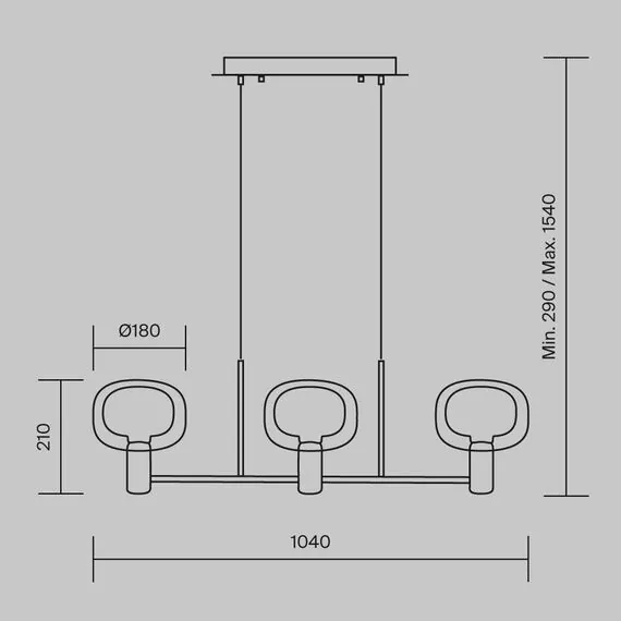 Maytoni MOD411PL-03G Подвесной светильник, изображение 3