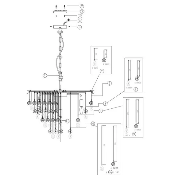 Maytoni MOD091PL-07CH Подвесной светильник, изображение 5