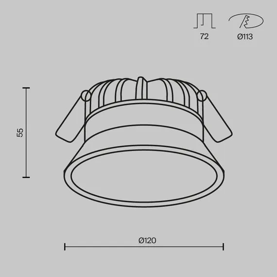 Maytoni Technical DL055-12W3-4-6K-W Светильник Okno, изображение 6