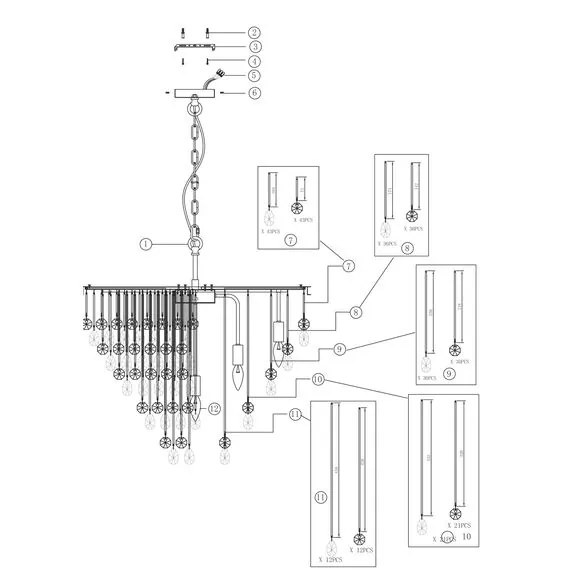 Maytoni MOD091PL-09CH Подвесной светильник, изображение 5
