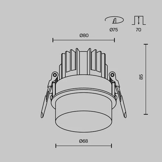 Maytoni DL065-12W4K-W Светильник встраиваемый светодиодный Nude, изображение 8