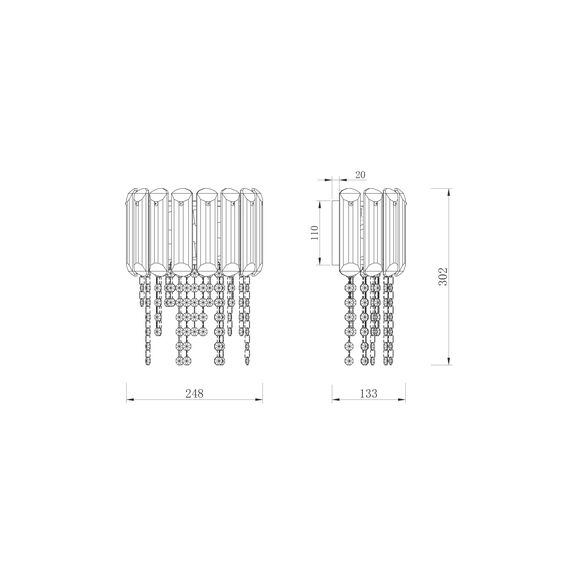Maytoni MOD097WL-02CH Настенный светильник (бра), изображение 5