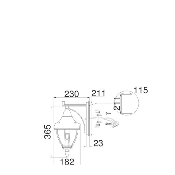 Maytoni Outdoor O027WL-01B Уличный настенный светильник Rivoli, изображение 3
