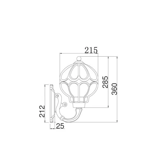 Maytoni Outdoor O024WL-01G Уличный настенный светильник Via, изображение 4