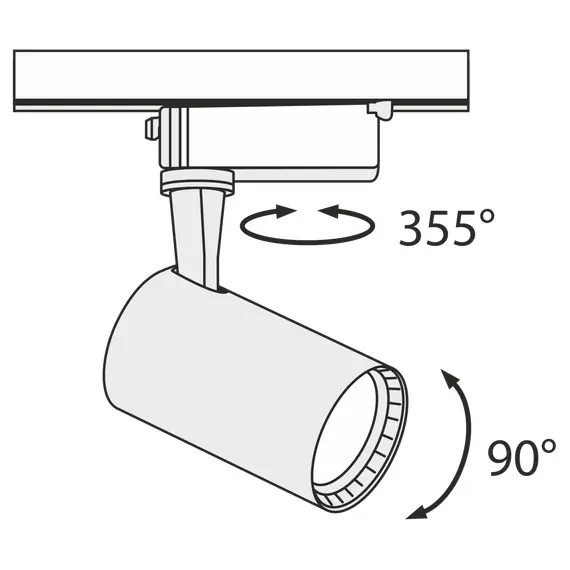 Maytoni Technical TR003-1-6W3K-B Трековый светильник для однофазного шинопровода Unity Track Vuoro, изображение 5
