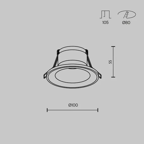 Maytoni Technical DL094-GU10-W Светильник встраиваемый Spark, изображение 8
