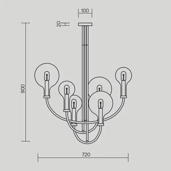 Maytoni MOD333PL-06BS Люстра на штанге Status, изображение 6