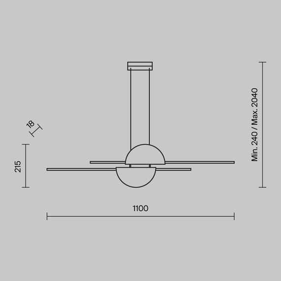 Maytoni Decorative MOD179PL-L26BS4K Светильник подвесной светодиодный Skyline, изображение 6