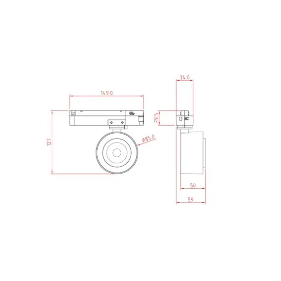 Maytoni Technical TR023-1-12W4K Трековый светильник для однофазного шинопровода Unity Track Treo, изображение 2