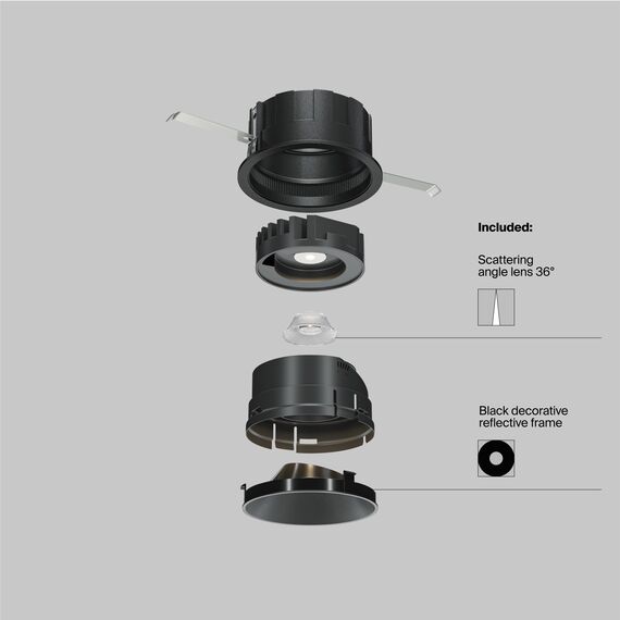 Maytoni Technical DL057-10W4K-B Светильник встраиваемый светодиодный Wise, изображение 6