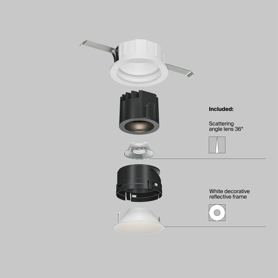 Maytoni Technical DL057-7W4K-W Светильник встраиваемый светодиодный Wise, изображение 6