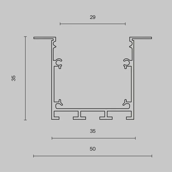 Maytoni Led Strip ALM-5035-S-2M Профиль Алюминиевый профиль, изображение 8