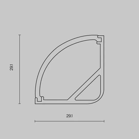 Maytoni Led Strip ALM-3030B-S-2M Профиль Алюминиевый профиль, изображение 8