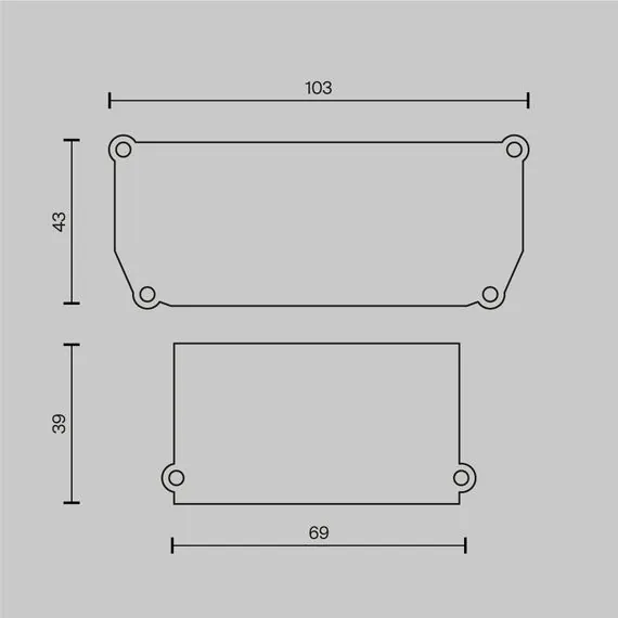 Maytoni Technical ALM012EC-SC-W Заглушка декоративная белая 2шт. + фиксирующая черная 2шт. для профиля, изображение 6
