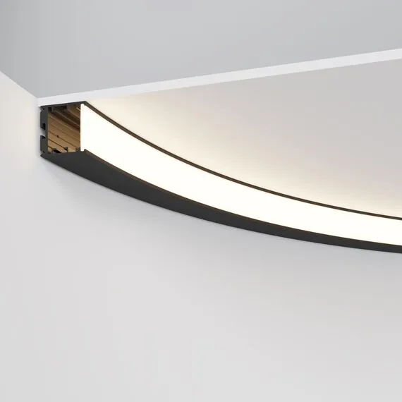 Maytoni Led Strip ALM-3535R-B-IN-90°-1.5M Радиусный профиль 35x35 Ø1500мм внутренний 1 круга, изображение 3