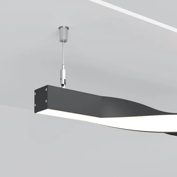 Maytoni Led Strip ALM-3535R-B-TL-90°-0.4M Радиусный профиль 35x35 Twist левый, изображение 6