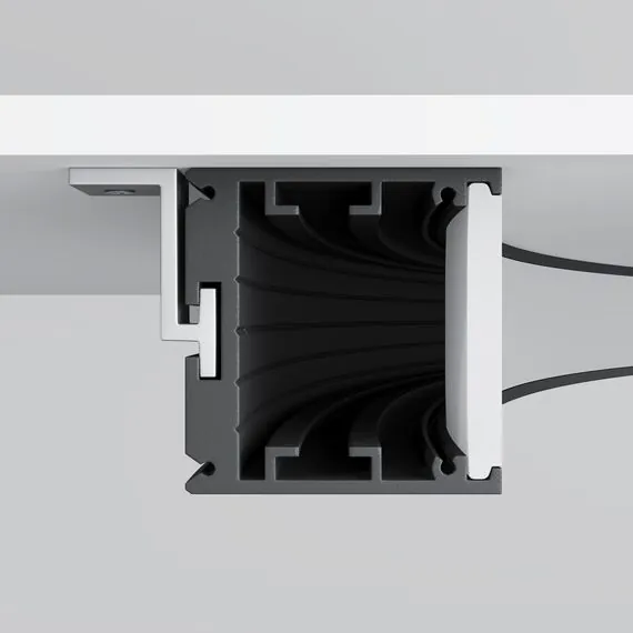 Maytoni Led Strip ALM-3535R-B-IN-90°-1.5M Радиусный профиль 35x35 Ø1500мм внутренний 1 круга, изображение 6