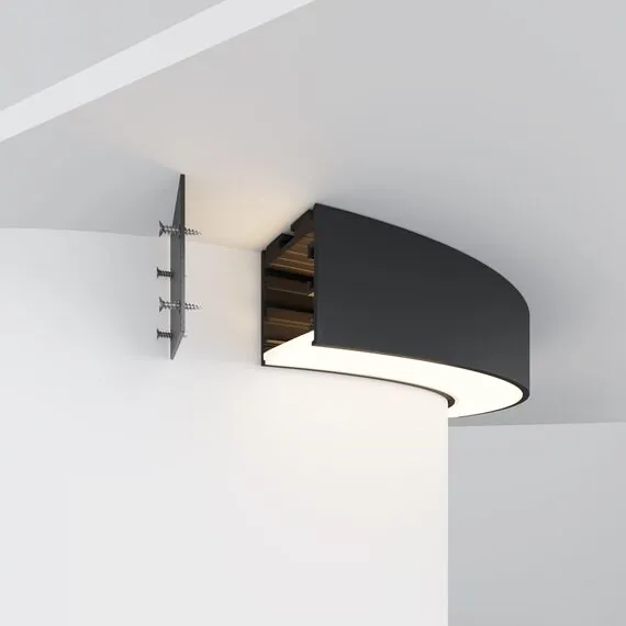 Maytoni Led Strip ALM-3535R-B-D-90°-0.3M Радиусный профиль 35x35 Ø320мм, изображение 4