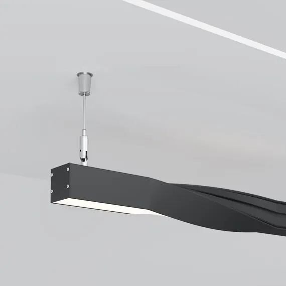 Maytoni Led Strip ALM-3535R-B-TR-90°-0.4M Радиусный профиль 35x35 Twist правый, изображение 6