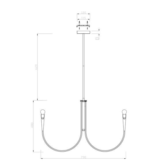 Freya FR5253PL-08N Люстра на штанге Branches, изображение 5