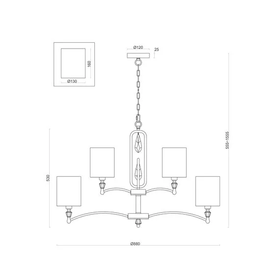 Freya FR1007PL-12BS Подвесная люстра Riverside, изображение 3