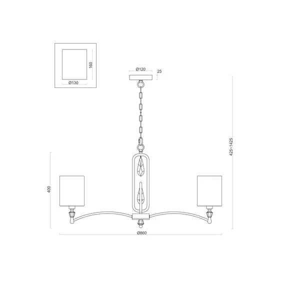 Freya FR1007PL-08N Подвесная люстра Riverside, изображение 3