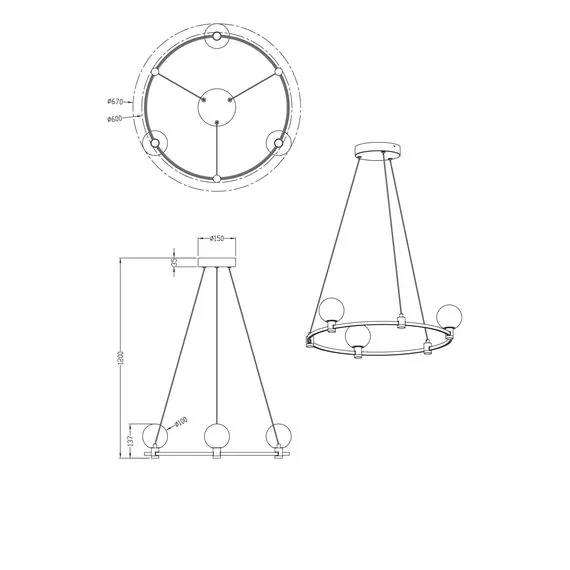 Freya FR4005PL-03G1 Подвесной светодиодный светильник Urban, изображение 3