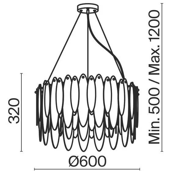 Freya FR5217PL-08FG Люстра подвесная Lucrecia, изображение 7