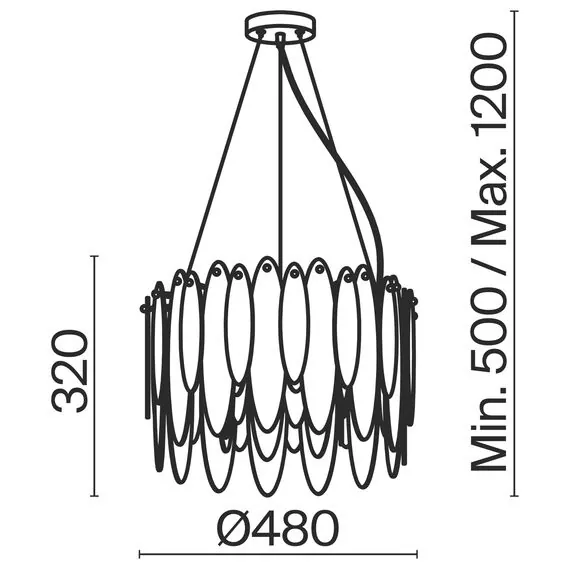 Freya FR5217PL-05FG Люстра подвесная Lucrecia, изображение 5