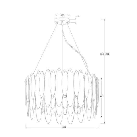 Freya FR5217PL-08FG Люстра подвесная Lucrecia, изображение 2