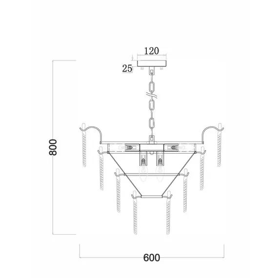 Freya FR5143PL-09G Подвесная люстра Hloya, изображение 2