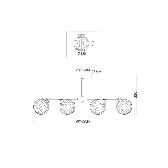 Freya FR5041PL-06BS Люстра на штанге Daisy, изображение 3
