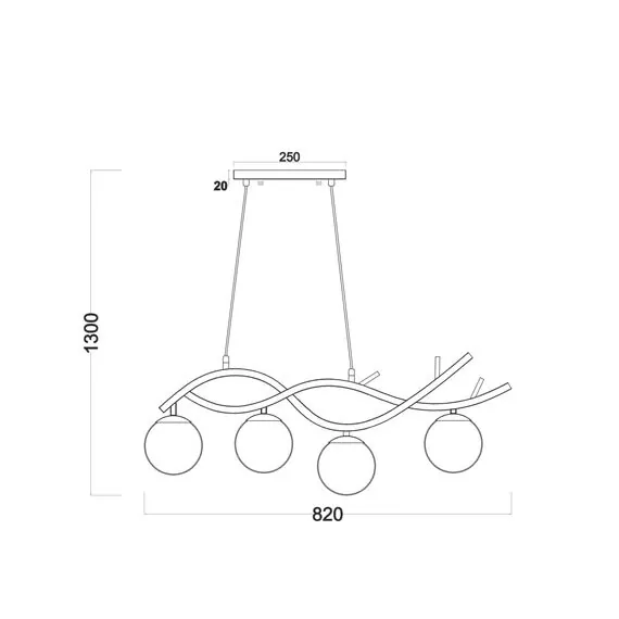 Freya FR8014PL-04BS Подвесной светильник, изображение 4