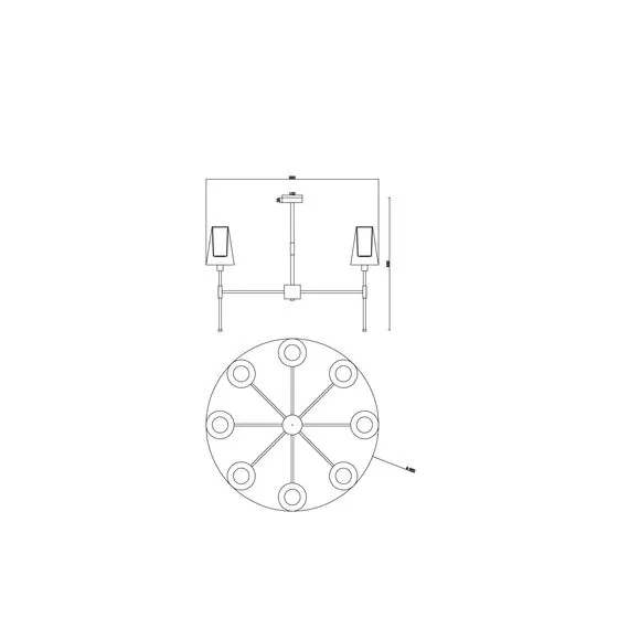 Freya FR5196PL-08CH Люстра на штанге Tida, изображение 2