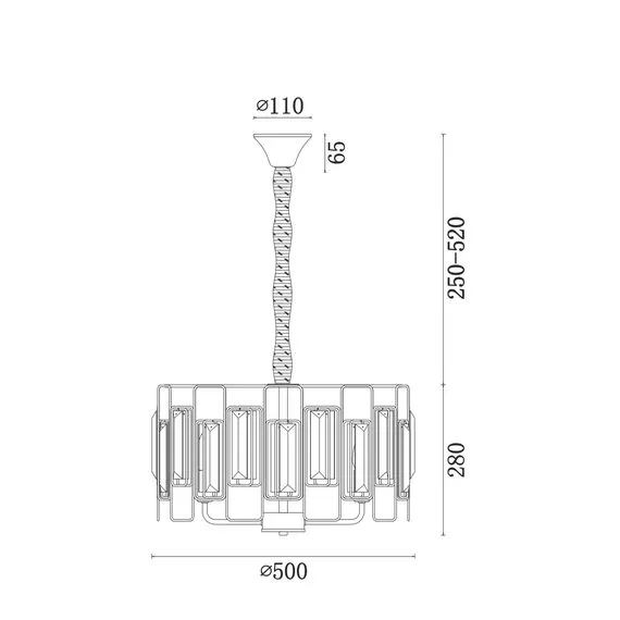 Freya FR5045PL-05G Подвесная люстра Rowena, изображение 2