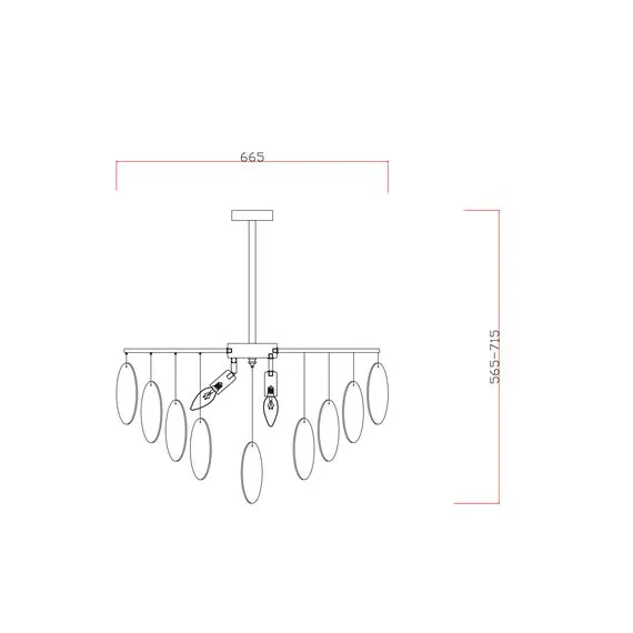 Freya FR5104PL-06BS2 Люстра на штанге Porto, изображение 4